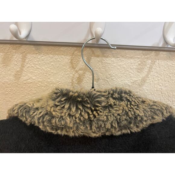 Fjall Wool Blend Large Jacket reversible  Faux Fur Lined with mittens - Picture 13 of 16